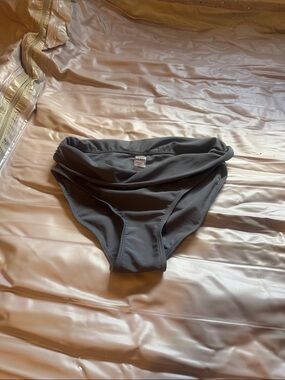Dark Gray Fold-Over Bikini Bottom high waisted but can fold over. Size small NWT
